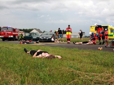 Taktické cvičení – nehoda při Sprint & Tuning srazu na letištní ploše